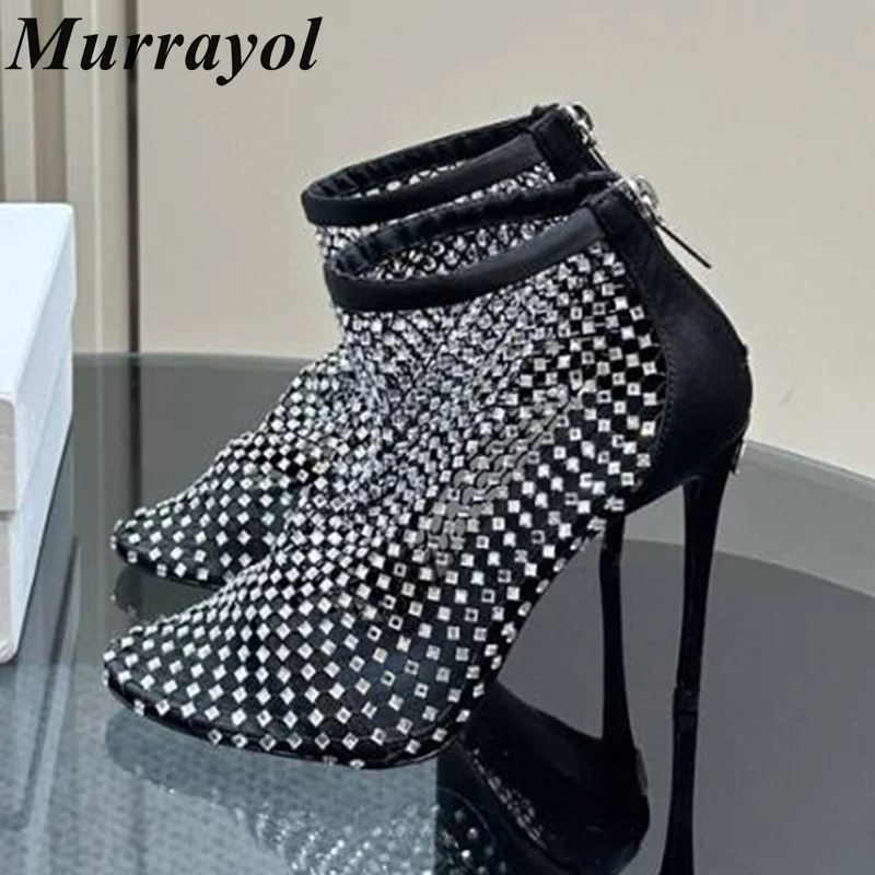 Pointed Toe Mesh Hollow Out Ankle Boots Women Rhinestone Decor Thin Heels Short Boots Summer Cool Boots Ballet Shoes Loafers
Pointed Toe Mesh Hollow Out Ankle Boots Women Rhinestone Decor Thin Heels Short Boots Summer Cool Boots Ballet Shoes Loafers
