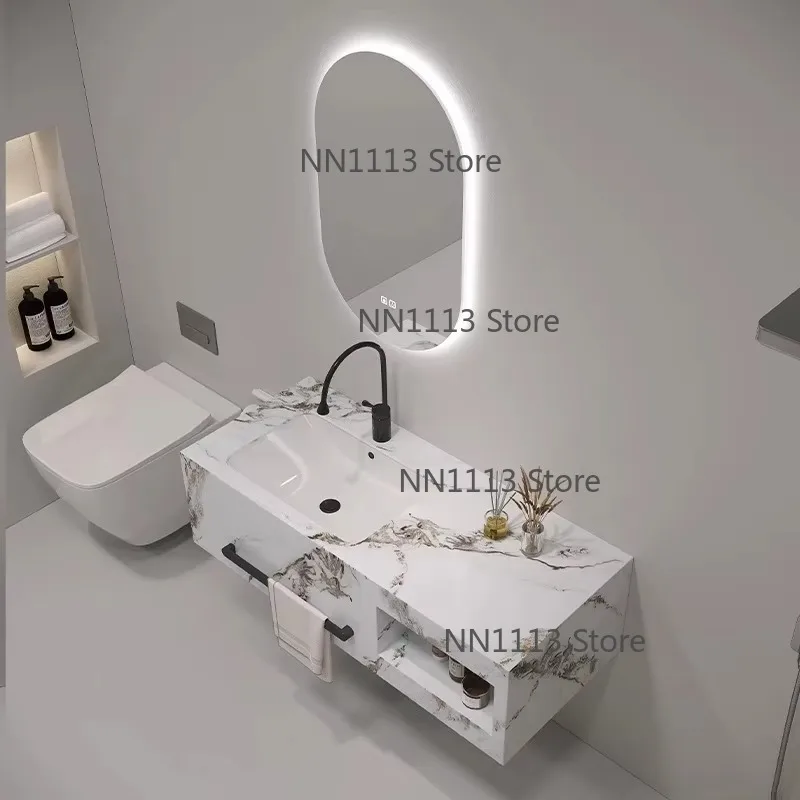 Modern Style Marble Bathroom Vanity Wall-mounted Hotel Suitable Burning Stone Wash Basin Cabinet
Modern Style Marble Bathroom Vanity Wall-mounted Hotel Suitable Burning Stone Wash Basin Cabinet