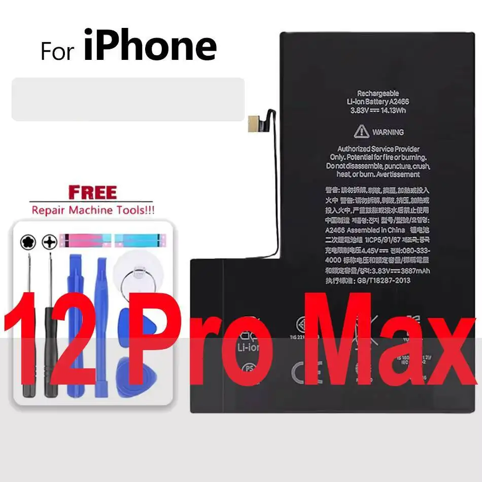 Для Apple Iphone 12 Pro Max 12Pro A2342 A2410 A2411 A2412 3687 мАч долговечный аккумулятор для мобильного телефона с быстрой зарядкой
Для Apple Iphone 12 Pro Max 12Pro A2342 A2410 A2411 A2412 3687 мАч долговечный аккумулятор для мобильного телефона с быстрой зарядкой