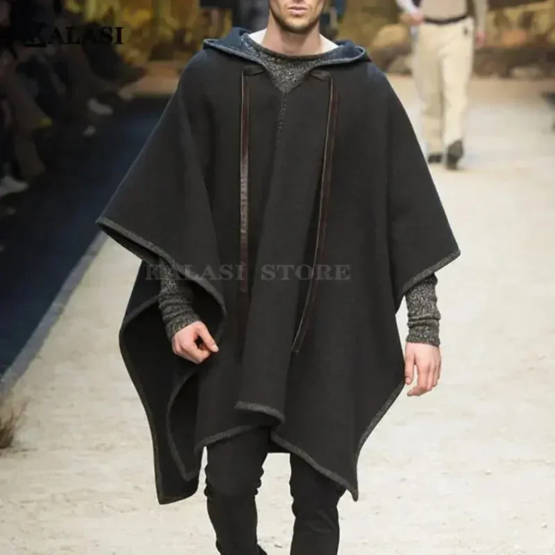 2023 Fashion Men Clothing Cloak Coats Cape Woollen Hooded Jackets Solid Color Streetwear Autumn Winter Poncho Irregular Overcoat
2023 Fashion Men Clothing Cloak Coats Cape Woollen Hooded Jackets Solid Color Streetwear Autumn Winter Poncho Irregular Overcoat