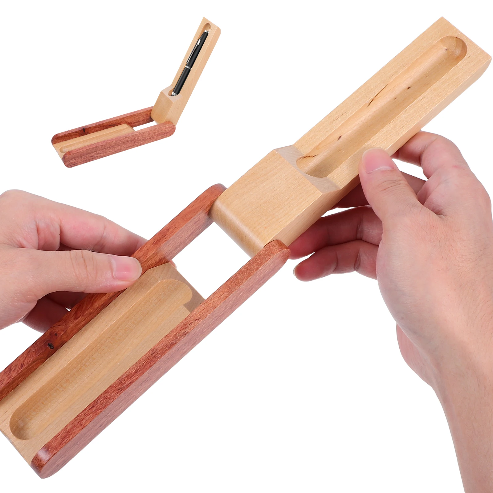 Solid Wood Box Flip Lid Desk Organizer Color Block Design Sealing Storage For Office Home Enthusiasts Executive Pen Holder 
Solid Wood Box Flip Lid Desk Organizer Color Block Design Sealing Storage For Office Home Enthusiasts Executive Pen Holder