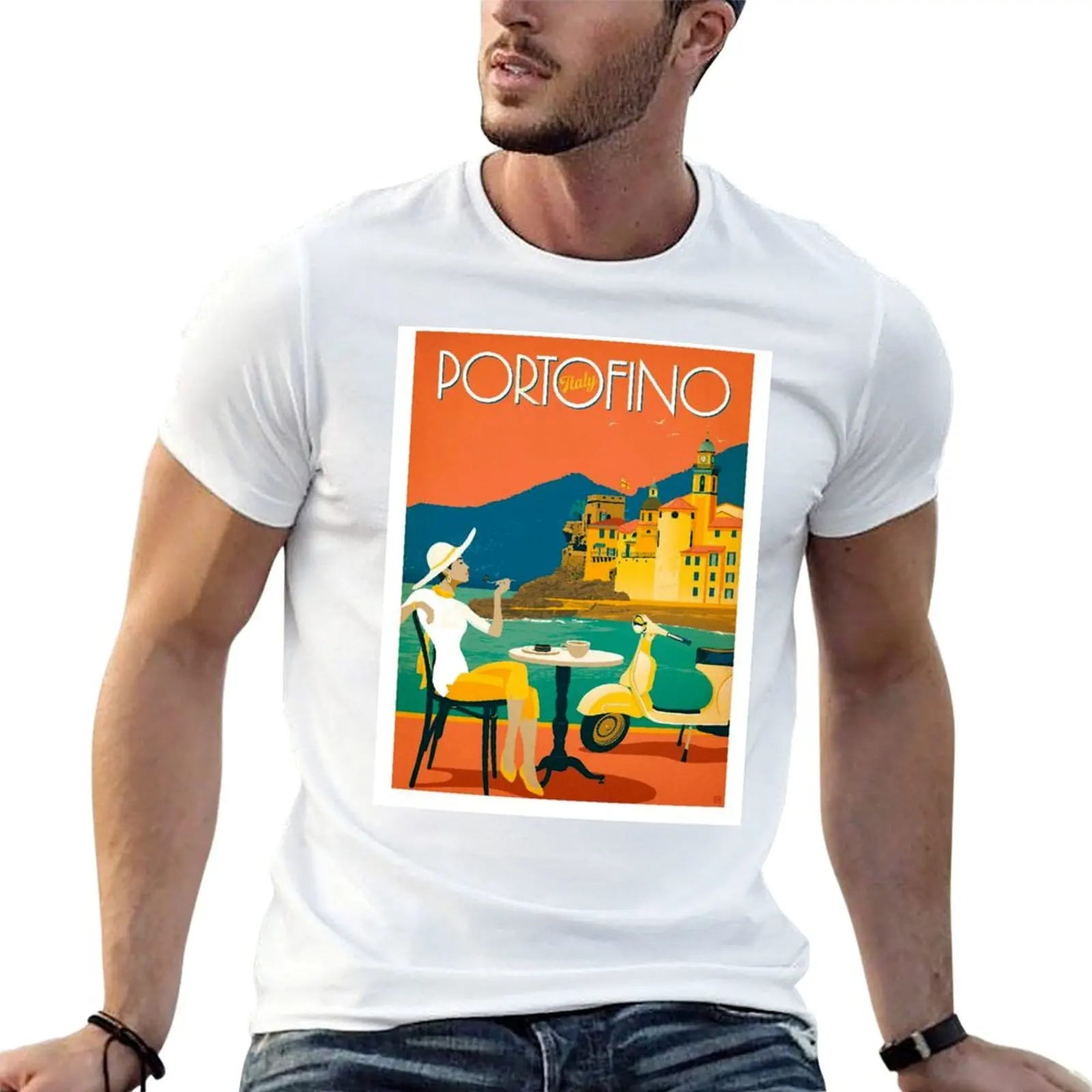 PORTOFINO ITALY : Vintage Resort Travel Advertising Print T-Shirt t shirt custom print T-Shirt
PORTOFINO ITALY : Vintage Resort Travel Advertising Print T-Shirt t shirt custom print T-Shirt