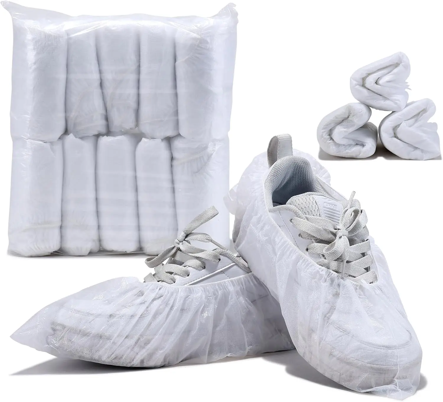 Disposable Shoe Covers 50 Pairs, CPE Booties Non-Slip Waterproof for Shoes, Fit Most Adults Size 11-13
Disposable Shoe Covers 50 Pairs, CPE Booties Non-Slip Waterproof for Shoes, Fit Most Adults Size 11-13