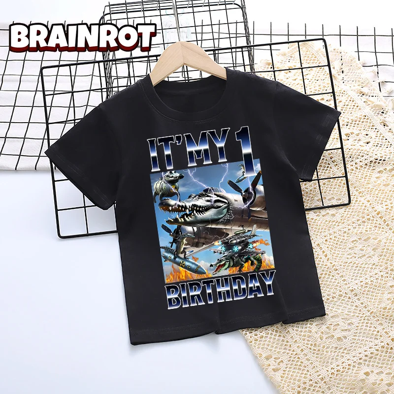 Italian Brainrot Short Sleeve T-shirts Kids Summer Tung Tungtung Sahur Cotton Tops Boys Anime Fashion Cute Tees Casual Clothing
Italian Brainrot Short Sleeve T-shirts Kids Summer Tung Tungtung Sahur Cotton Tops Boys Anime Fashion Cute Tees Casual Clothing