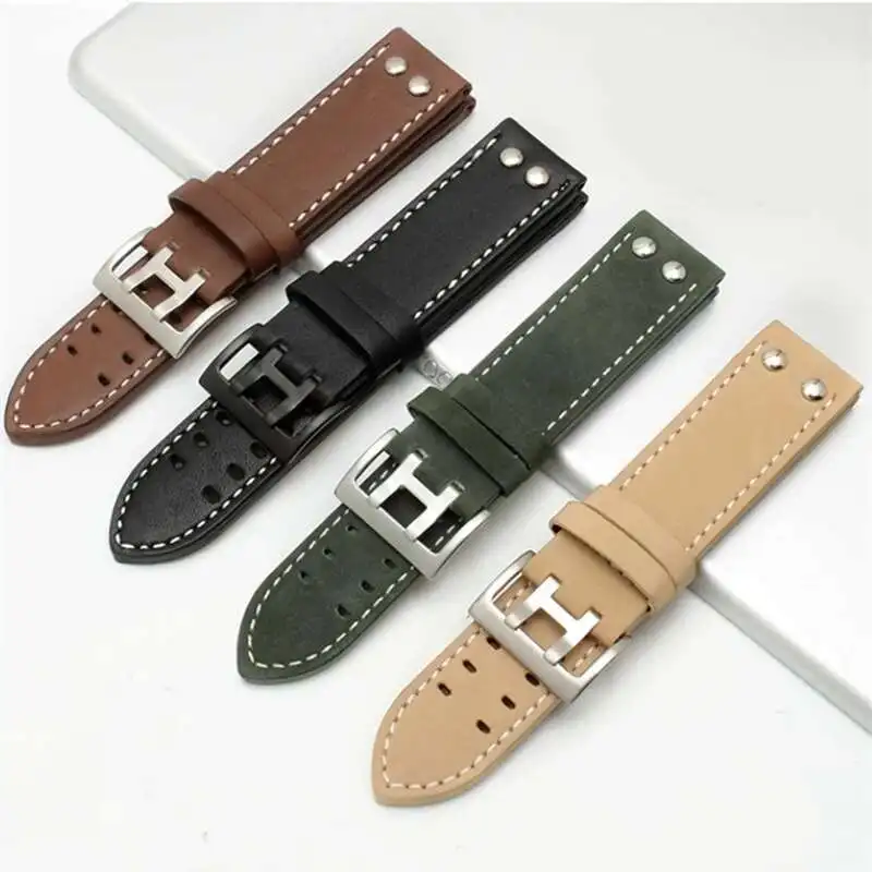 Универсальный ремешок для часов из натуральной зернистой кожи 20 мм 22 мм коричневый, черный, хаки, повседневный ремешок из телячьей кожи, подходит для часов Hamilton Jazzmaste
Универсальный ремешок для часов из натуральной зернистой кожи 20 мм 22 мм коричневый, черный, хаки, повседневный ремешок из телячьей кожи, подходит для часов Hamilton Jazzmaste