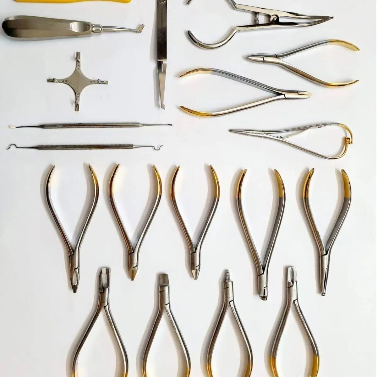 18pc Dental Orthodontics Pliers Set with Bracket Remover, Distal End Cutter, Wire Cutter, Ortho Forceps - Complete Dentistry Too
18pc Dental Orthodontics Pliers Set with Bracket Remover, Distal End Cutter, Wire Cutter, Ortho Forceps - Complete Dentistry Too