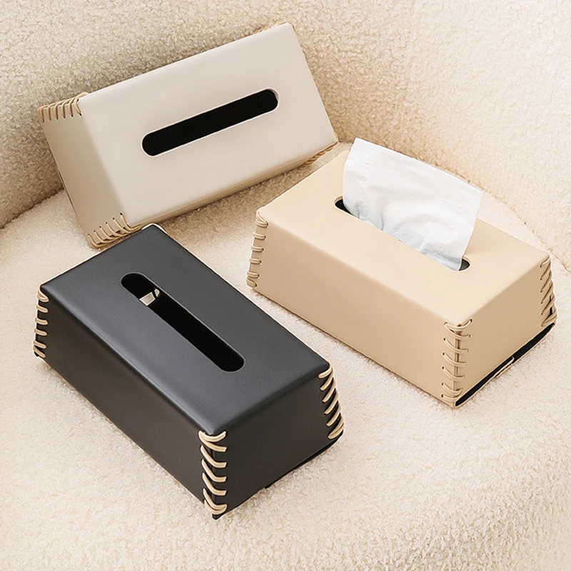Leather Tissue Box Napkin Paper Holder Luxury Desktop Organizer Case Simple Home Living Room Office Restaurant Hotel Pumping Box
Leather Tissue Box Napkin Paper Holder Luxury Desktop Organizer Case Simple Home Living Room Office Restaurant Hotel Pumping Box