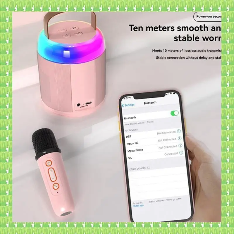 Портативная караоке-машина Y2 KTV Bluetooth-система Беспроводной двойной микрофон Высококачественный стереозвук
Портативная караоке-машина Y2 KTV Bluetooth-система Беспроводной двойной микрофон Высококачественный стереозвук