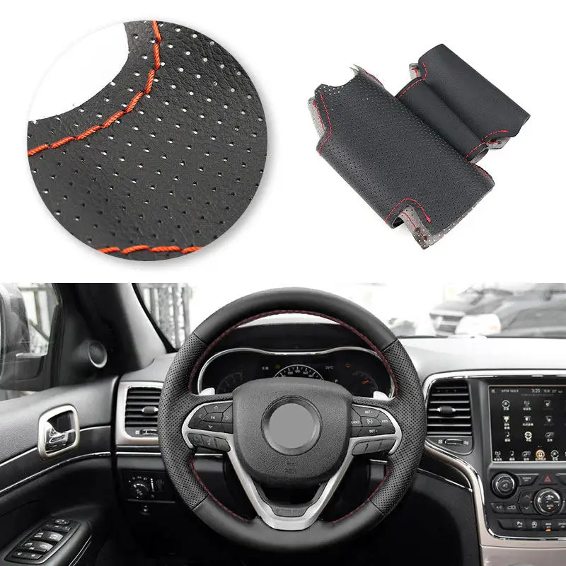 Сшитый вручную автомобиль для Jeep Grand Cherokee 2014 2015 2016 2017 2018 2019 2020, кожаный чехол на руль из микрофибры, отделка
Сшитый вручную автомобиль для Jeep Grand Cherokee 2014 2015 2016 2017 2018 2019 2020, кожаный чехол на руль из микрофибры, отделка