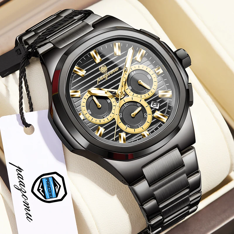 PAAZOMUHigh Quality New Man Clock Waterproof Stainless Steel Luminous Men Watch Date Chronograph Quartz Business Men's Watches
PAAZOMUHigh Quality New Man Clock Waterproof Stainless Steel Luminous Men Watch Date Chronograph Quartz Business Men's Watches