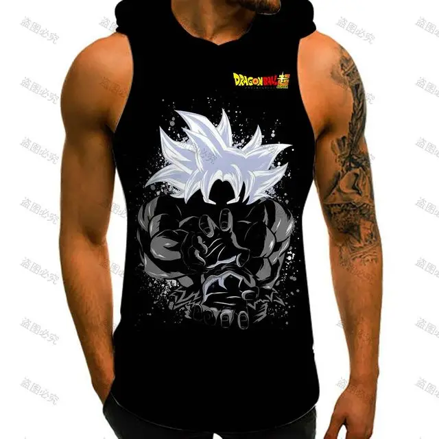 Dragon Ball Z Men's Clothes Hooded T-shirt Sleeveless Shirt Man Gym Mens Muscle Vest With Hood Fitness Clothing Men Vegeta 2025
Dragon Ball Z Men's Clothes Hooded T-shirt Sleeveless Shirt Man Gym Mens Muscle Vest With Hood Fitness Clothing Men Vegeta 2025