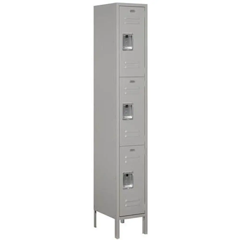 Triple Tier 12 Wide 6-Foot High 15 Deep Metal Locker, Gray
Triple Tier 12 Wide 6-Foot High 15 Deep Metal Locker, Gray