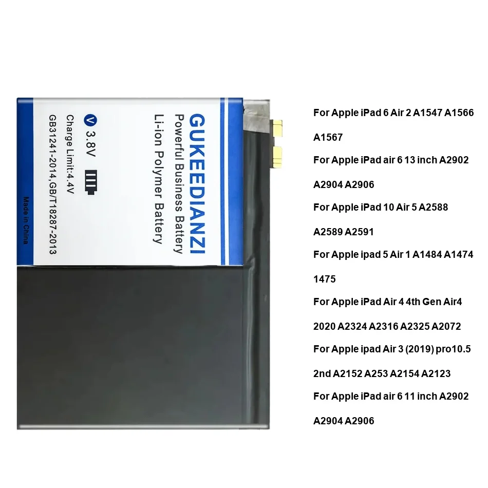 Tablet Battery Safe PAD6 pro10.9 AIR4 PAD5 6400-11000mAh For Apple iPad 1 5 10 6 11 13 Air 4TH 1 2 3 4 5 2020 Pro 2019 2ND
Tablet Battery Safe PAD6 pro10.9 AIR4 PAD5 6400-11000mAh For Apple iPad 1 5 10 6 11 13 Air 4TH 1 2 3 4 5 2020 Pro 2019 2ND