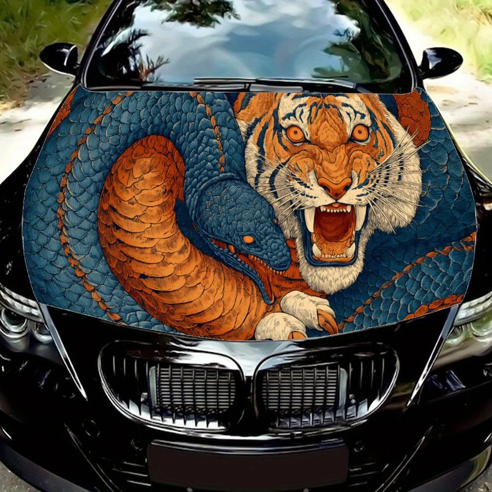 Grand blue snake and majestic orange tiger car hood vinyl wraps sticker,auto exterior protective sticker,waterproof self-adhesiv
Grand blue snake and majestic orange tiger car hood vinyl wraps sticker,auto exterior protective sticker,waterproof self-adhesiv