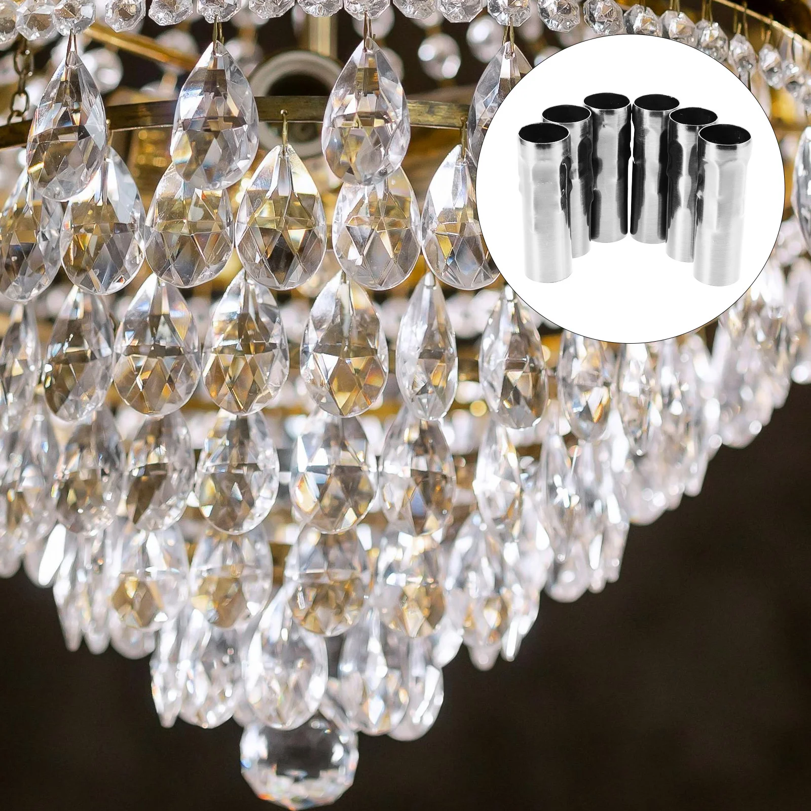6 Pcs Lamp Sleeve Crystal Ball Pendant Desktop Decoration Chandelier Installation Parts
6 Pcs Lamp Sleeve Crystal Ball Pendant Desktop Decoration Chandelier Installation Parts