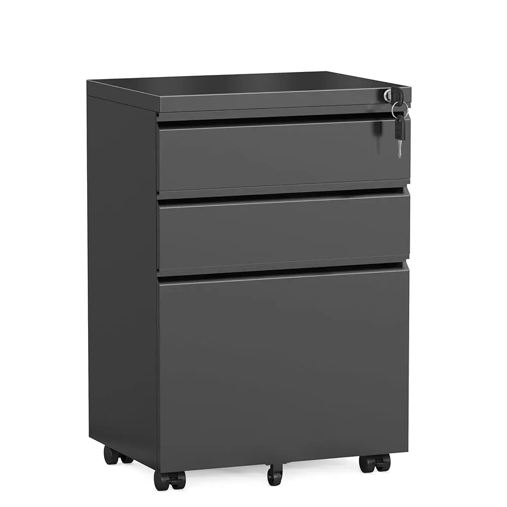 Mobile File Cabinet, 3-Drawer Rolling File Cabinet With Lock, Metal Under Desk Cabinet For Home Office Fit Letter/Legal/A4 Size
Mobile File Cabinet, 3-Drawer Rolling File Cabinet With Lock, Metal Under Desk Cabinet For Home Office Fit Letter/Legal/A4 Size