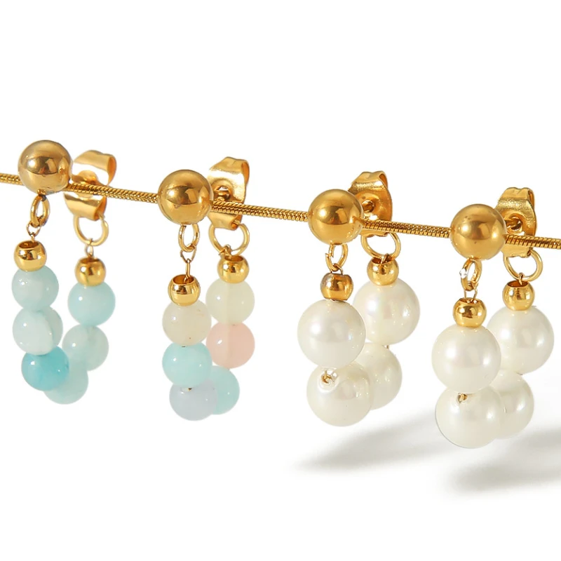 Retro Imitation Jade Hoop Stainless Steel Earrings for Women Fashion Elegant Imitation Pearl Earring Light Luxury Jewelry Gifts
Retro Imitation Jade Hoop Stainless Steel Earrings for Women Fashion Elegant Imitation Pearl Earring Light Luxury Jewelry Gifts