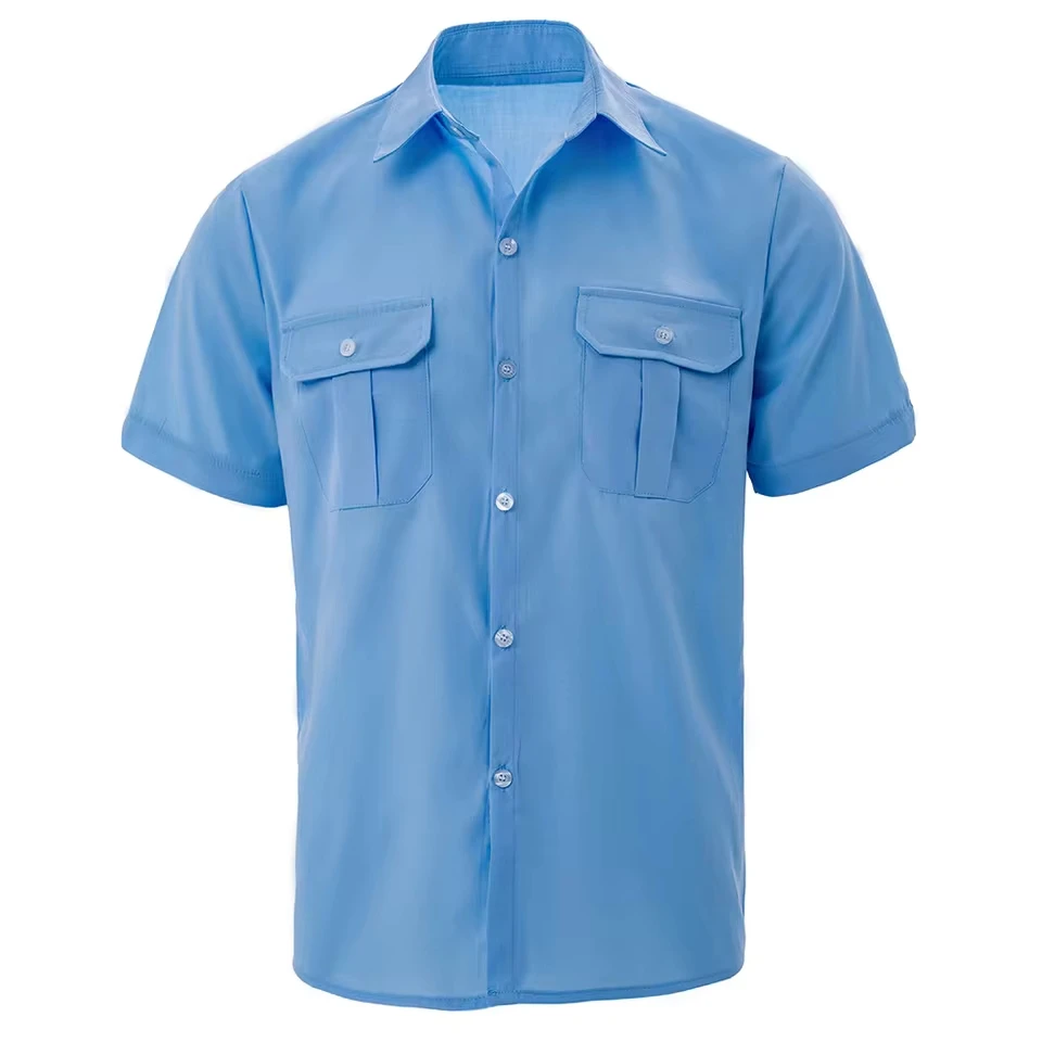 2025 Summer New Fashion Men's Breathable Solid Color Casual Trendy Turn-down Collar Short Sleeve Pocket Shirts Male Clothes Tops
2025 Summer New Fashion Men's Breathable Solid Color Casual Trendy Turn-down Collar Short Sleeve Pocket Shirts Male Clothes Tops