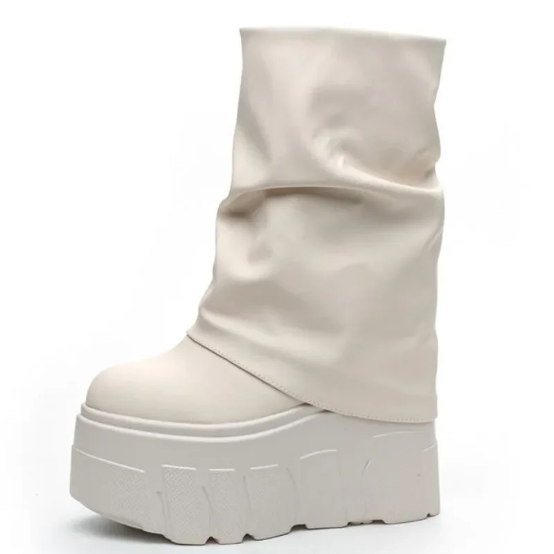 14CM New Ankle Booties Shoes Natural Microfiber Leather Boots 2025 Winter Women Motorcycle Boots Platform Ladies Fashion Botas
14CM New Ankle Booties Shoes Natural Microfiber Leather Boots 2025 Winter Women Motorcycle Boots Platform Ladies Fashion Botas