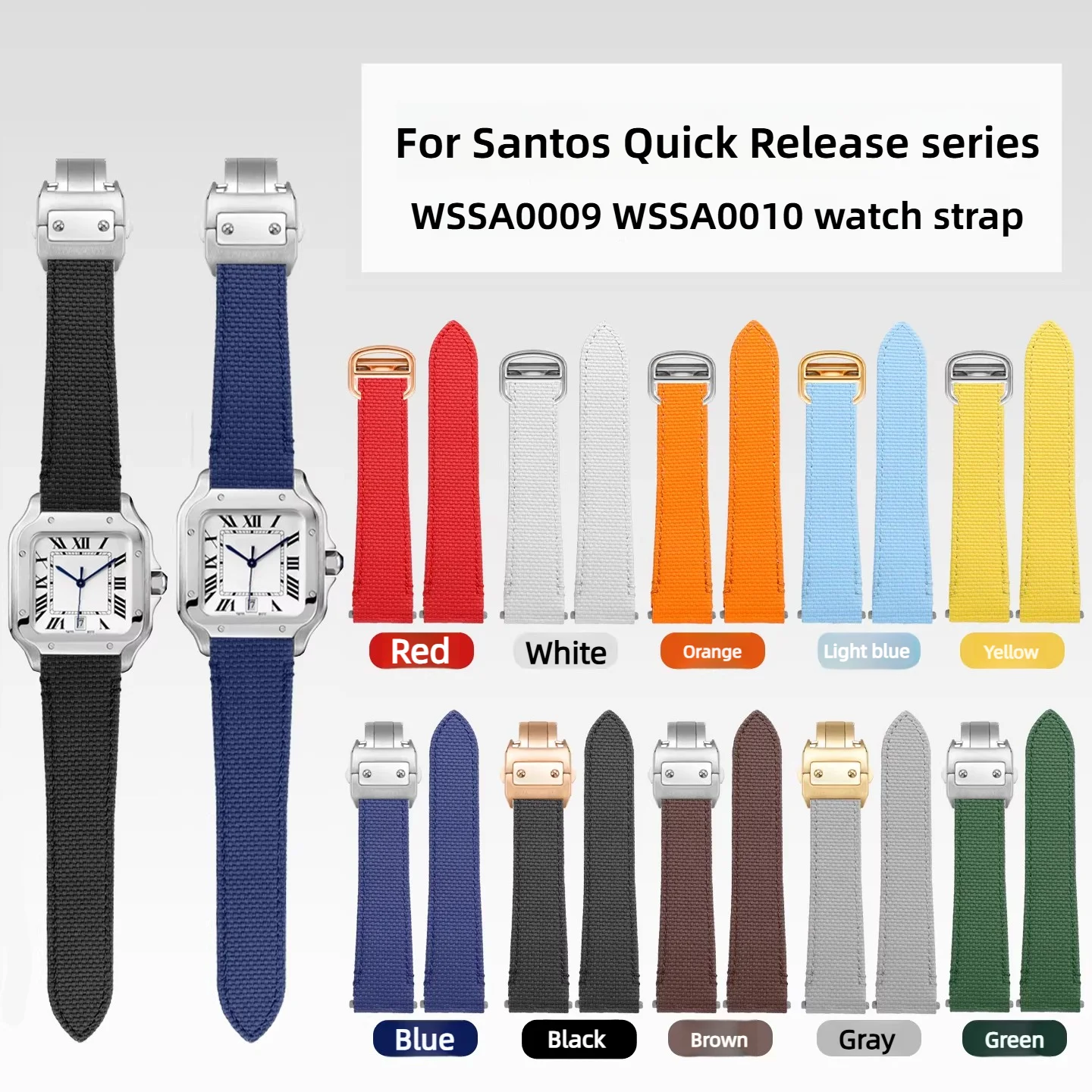 For Cartier Santos FKM Rubber Watch band 19mm 21mm For Cartier WSSA0009 WSSA0010 Quick Release Replacement Fluororubber Strap
For Cartier Santos FKM Rubber Watch band 19mm 21mm For Cartier WSSA0009 WSSA0010 Quick Release Replacement Fluororubber Strap