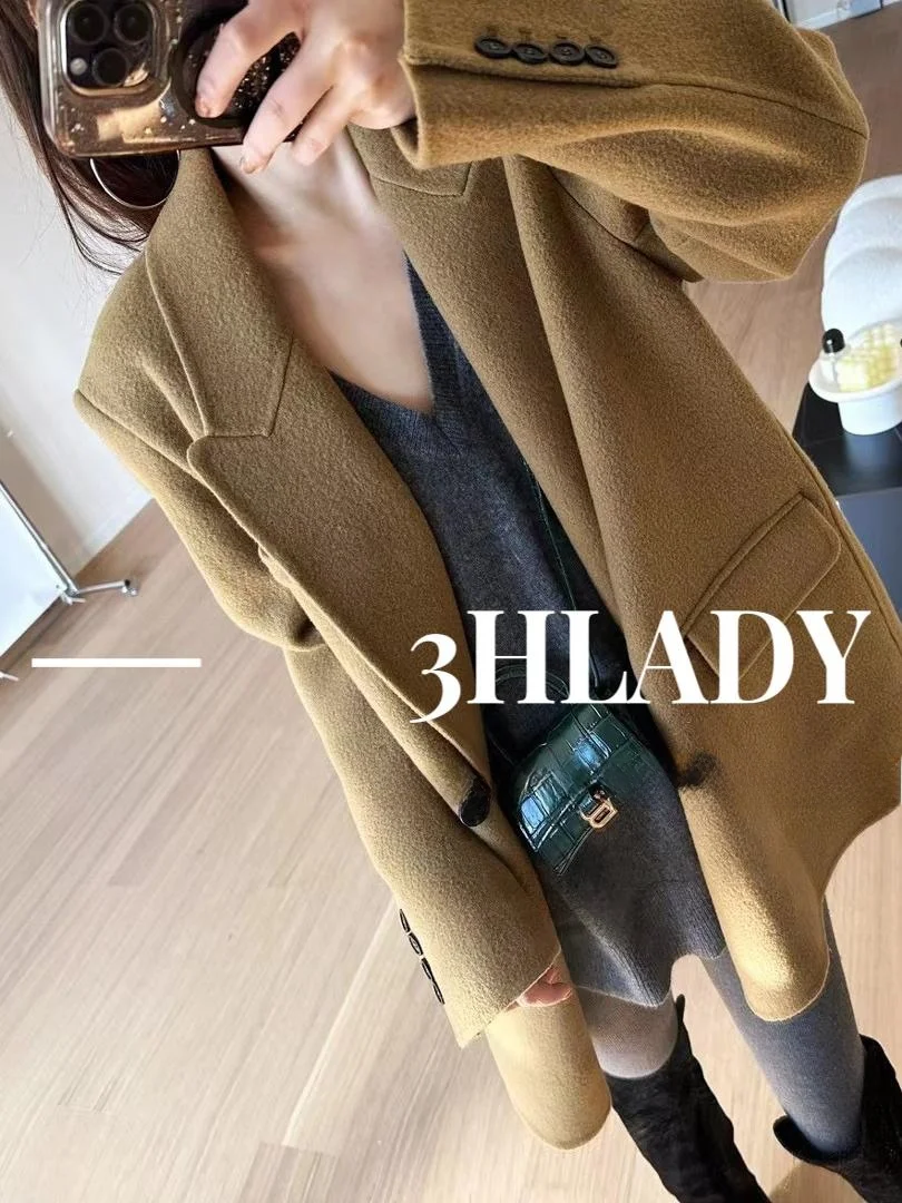 Шерстяное пальто Sli 3HLADY, двубортное, из твида, желтое, модное, женское, для повседневной носки, с длинными рукавами
Шерстяное пальто Sli 3HLADY, двубортное, из твида, желтое, модное, женское, для повседневной носки, с длинными рукавами