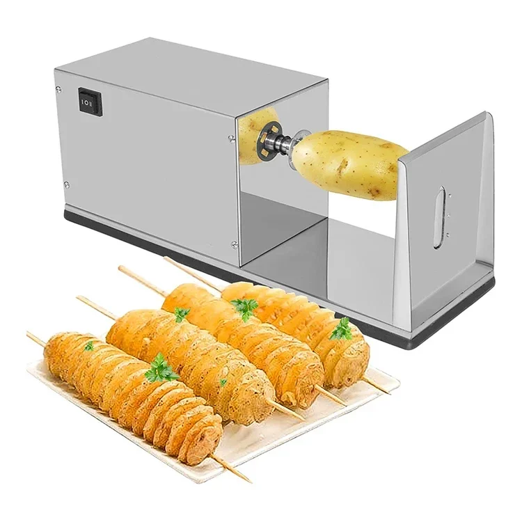Stainless Steel Electric Auto Hot Dog Twister Spiral Tornado Potato Curly Fries Cutter Slicer
Stainless Steel Electric Auto Hot Dog Twister Spiral Tornado Potato Curly Fries Cutter Slicer