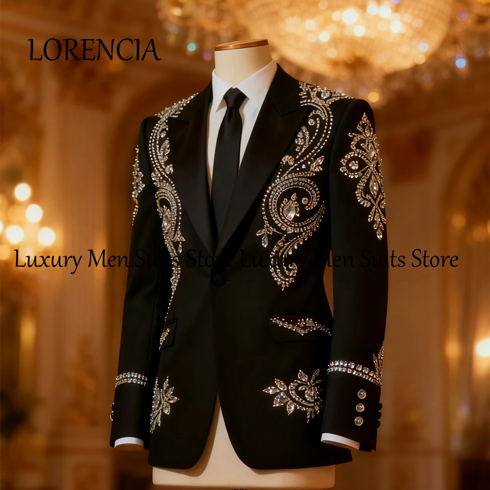 Формальные костюмы с кристаллами для мужчин, комплект из 2 предметов, вечерние наряды со сверкающими бриллиантами, смокинги для жениха, комплект индивидуальных пиджаков, брюки Graciasersaet heren
Формальные костюмы с кристаллами для мужчин, комплект из 2 предметов, вечерние наряды со сверкающими бриллиантами, смокинги для жениха, комплект индивидуальных пиджаков, брюки Graciasersaet heren