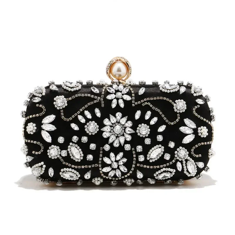 Classic Beading Black Evening Bags Women Pearl Embroidery Diamonds Clutch Handbags Ladies Fashion Gold Wedding HandbagsPurse
Classic Beading Black Evening Bags Women Pearl Embroidery Diamonds Clutch Handbags Ladies Fashion Gold Wedding HandbagsPurse