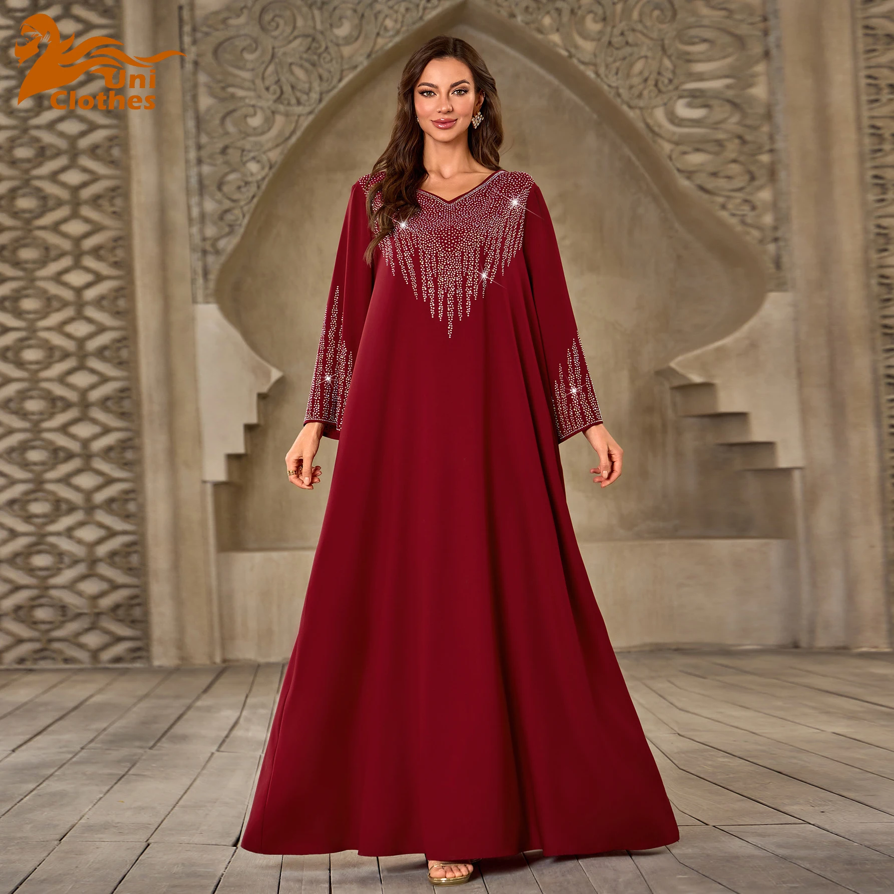 UNI Eid Muslim Party Dress for Women Abaya Jalabiya Morocco Dresses Abayas Kaftan Abaya Islam Vestidos Arab Long Robe
UNI Eid Muslim Party Dress for Women Abaya Jalabiya Morocco Dresses Abayas Kaftan Abaya Islam Vestidos Arab Long Robe