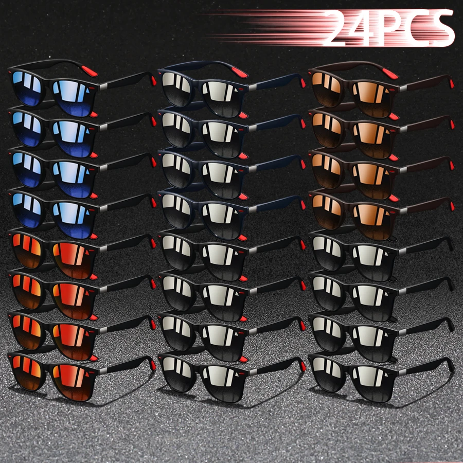 24PCS Classic Vintage Metal Decoration Square Sunglasses Fashion Designer Men Women Fishing Driving Everyday Leisure Sun Glasses
24PCS Classic Vintage Metal Decoration Square Sunglasses Fashion Designer Men Women Fishing Driving Everyday Leisure Sun Glasses