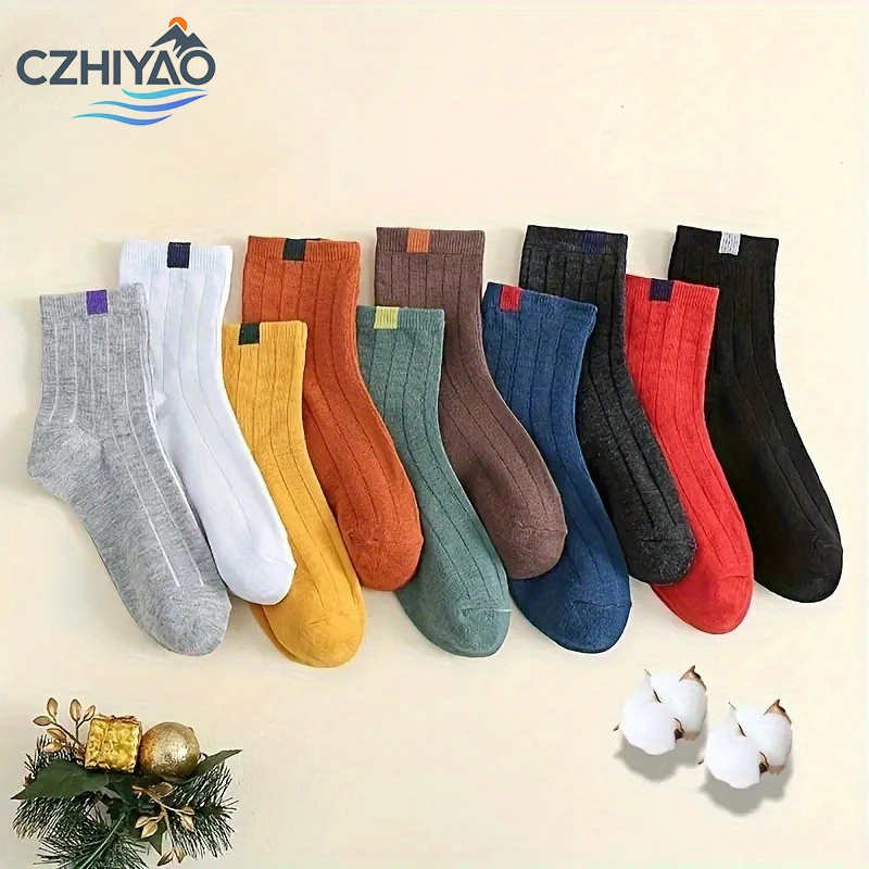 CZHIYAO 10 Pairs Of Colorful Socks - Solid Color Breathable Comfortable Casual Suitable For Daily Business Sports and Running
CZHIYAO 10 Pairs Of Colorful Socks - Solid Color Breathable Comfortable Casual Suitable For Daily Business Sports and Running