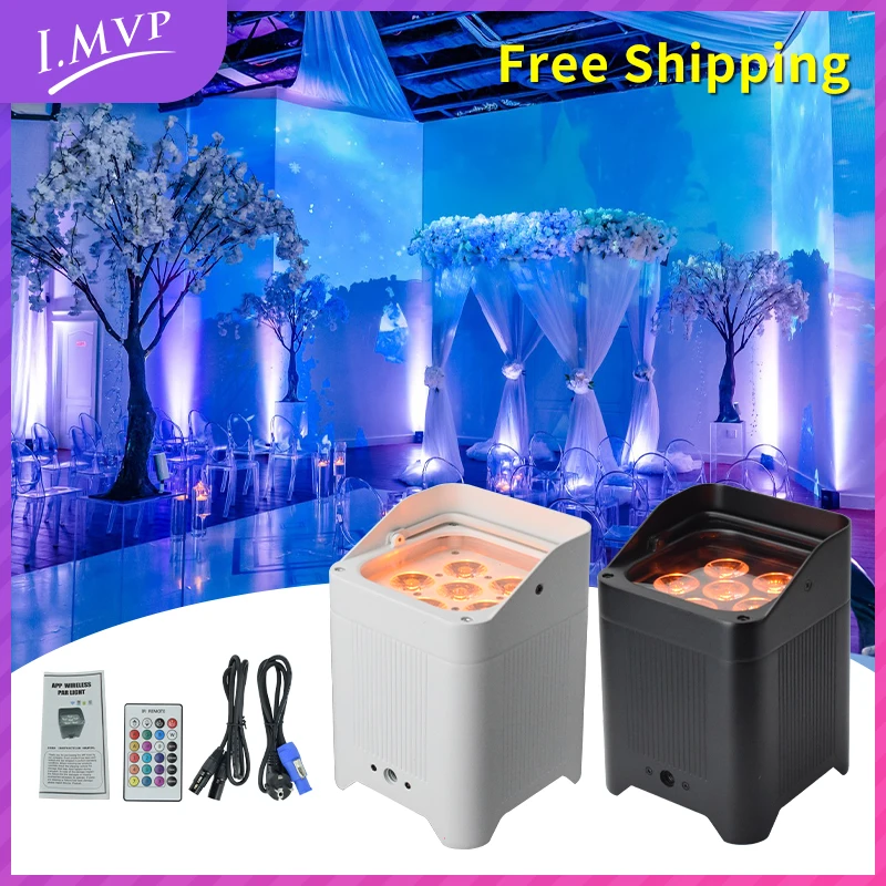 I.MVP Battery Wireless Uplights Par 6x18w Rgbwauv 6in1 Dj Par Light IR Remote and Wifi Control Led Par Lights For Stage Party
I.MVP Battery Wireless Uplights Par 6x18w Rgbwauv 6in1 Dj Par Light IR Remote and Wifi Control Led Par Lights For Stage Party