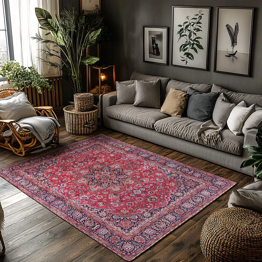 Vintage Bohemian Rug Non-Slip Large Area Rugs for Living Room Ottoman Moroccan Oriental Handwoven Carpets Indoor Decoration 4x6
Vintage Bohemian Rug Non-Slip Large Area Rugs for Living Room Ottoman Moroccan Oriental Handwoven Carpets Indoor Decoration 4x6