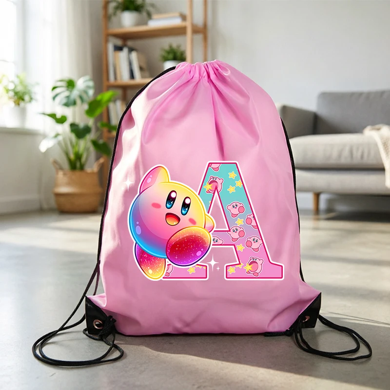 Kawaii Kirbys Drawstring Backpack Girl Gift Bag A-Z Letter Print Polyester Handbag Portable Outdoor Hiking Garment Storage Bag
Kawaii Kirbys Drawstring Backpack Girl Gift Bag A-Z Letter Print Polyester Handbag Portable Outdoor Hiking Garment Storage Bag