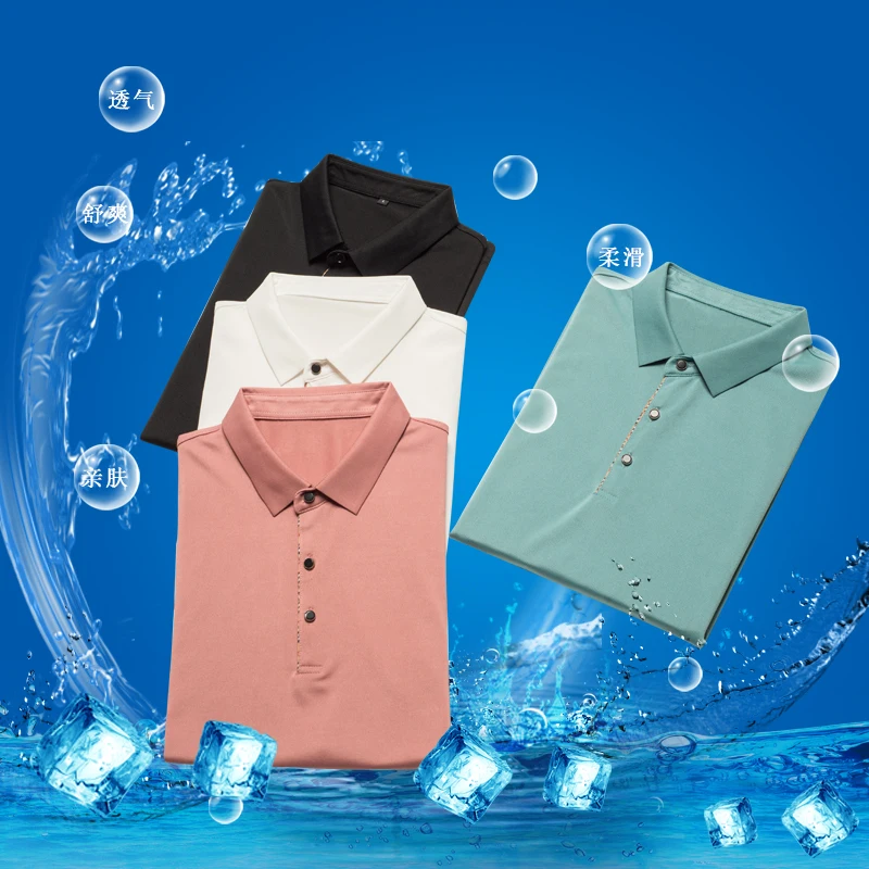 Cool Feeling Breathable Polo Shirts For Men Short Sleeve Fashion Summer Quality Polyester Spandex Silky Casual Camisas De Hombre
Cool Feeling Breathable Polo Shirts For Men Short Sleeve Fashion Summer Quality Polyester Spandex Silky Casual Camisas De Hombre