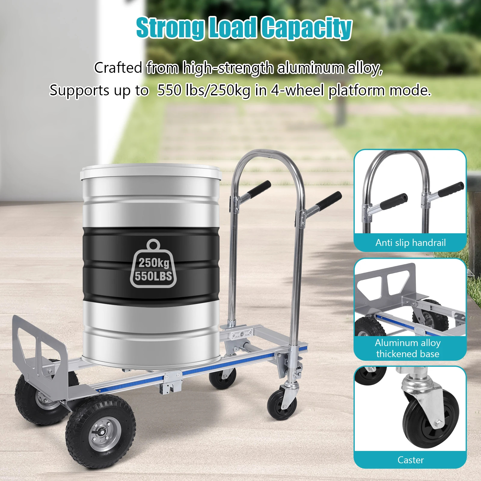 Тележка-трансформер 3-в-1, грузоподъемность 250 кг, сверхмощная промышленная складная тележка на колесах для строительства, складов, заводов
Тележка-трансформер 3-в-1, грузоподъемность 250 кг, сверхмощная промышленная складная тележка на колесах для строительства, складов, заводов