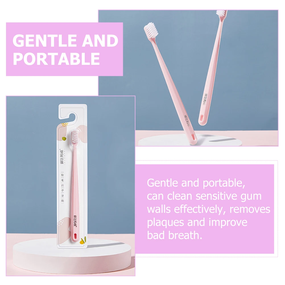 2Pcs Pregnant Women Toothbrush Soft Bristles Pink Sensitive Gum Care Oral Cleaning Supplies Firm Grip Practical Design
2Pcs Pregnant Women Toothbrush Soft Bristles Pink Sensitive Gum Care Oral Cleaning Supplies Firm Grip Practical Design