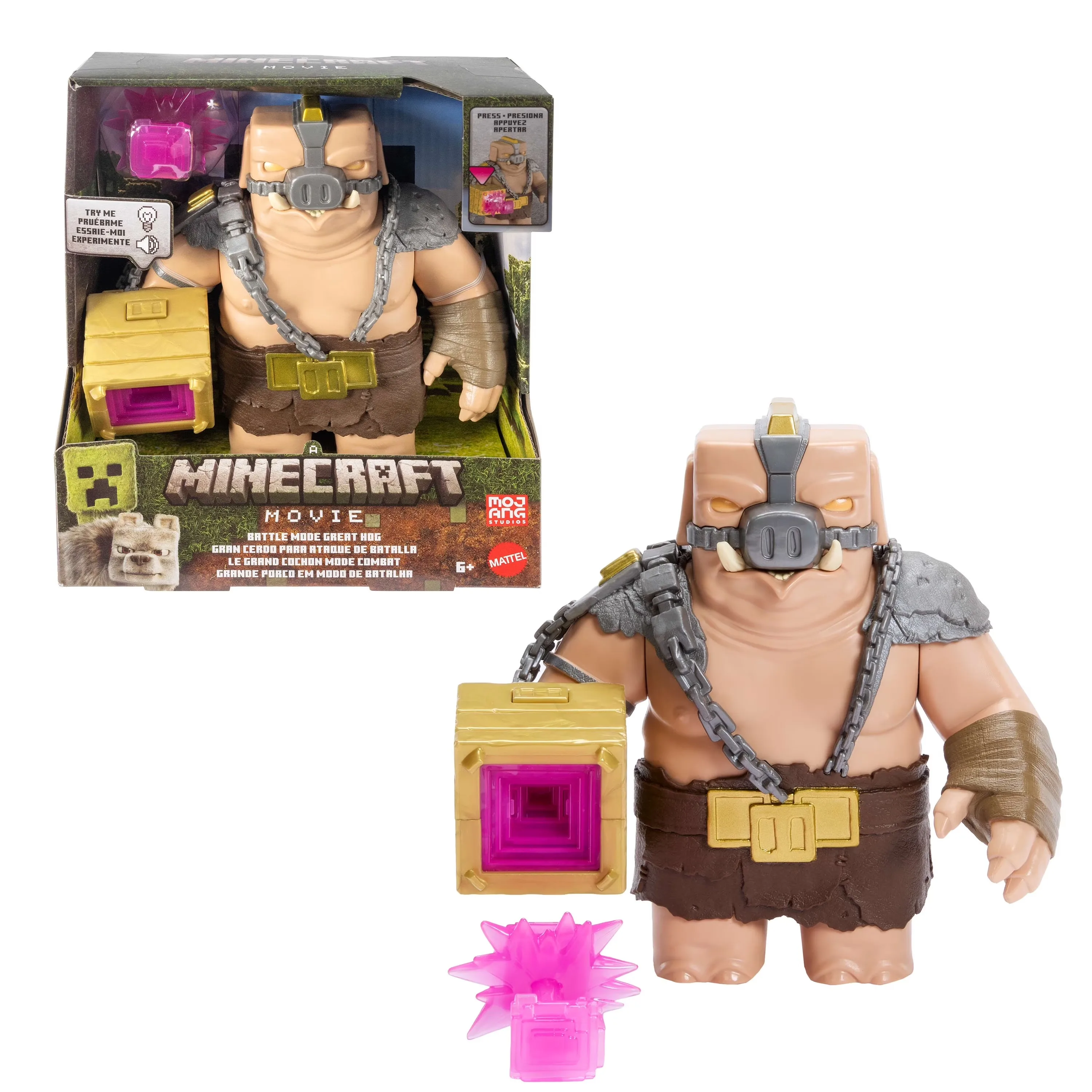 Original Mattel Minecraft Lights & Sounds Battle Mode Great Hog Large Action Figure Minecraft Movie Piglin Toys for Children
Original Mattel Minecraft Lights & Sounds Battle Mode Great Hog Large Action Figure Minecraft Movie Piglin Toys for Children