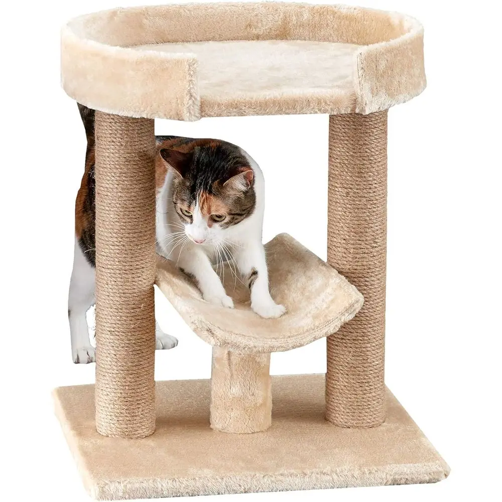 Dual-Layer Beige Cat Scratching Post - 21.1 in. High
Dual-Layer Beige Cat Scratching Post - 21.1 in. High
