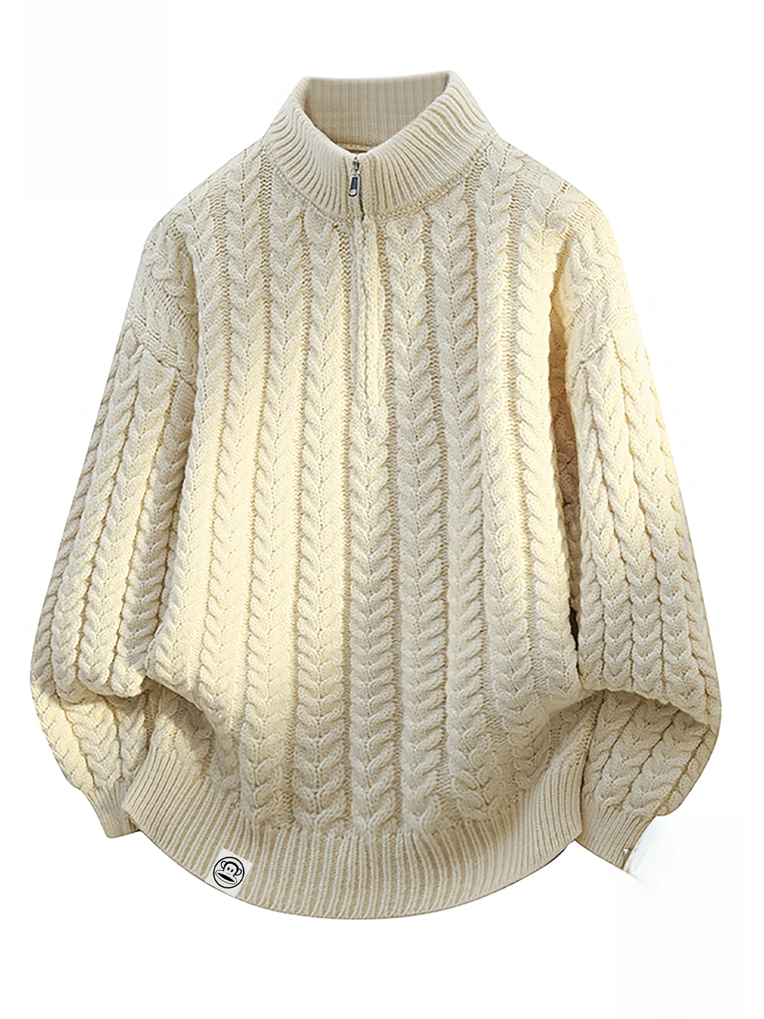 Мужской теплый повседневный вязаный свитер Paul Frank свободного кроя с высоким воротником, зимний, удобный, дышащий, из смеси полиэстера и нейлона
Мужской теплый повседневный вязаный свитер Paul Frank свободного кроя с высоким воротником, зимний, удобный, дышащий, из смеси полиэстера и нейлона