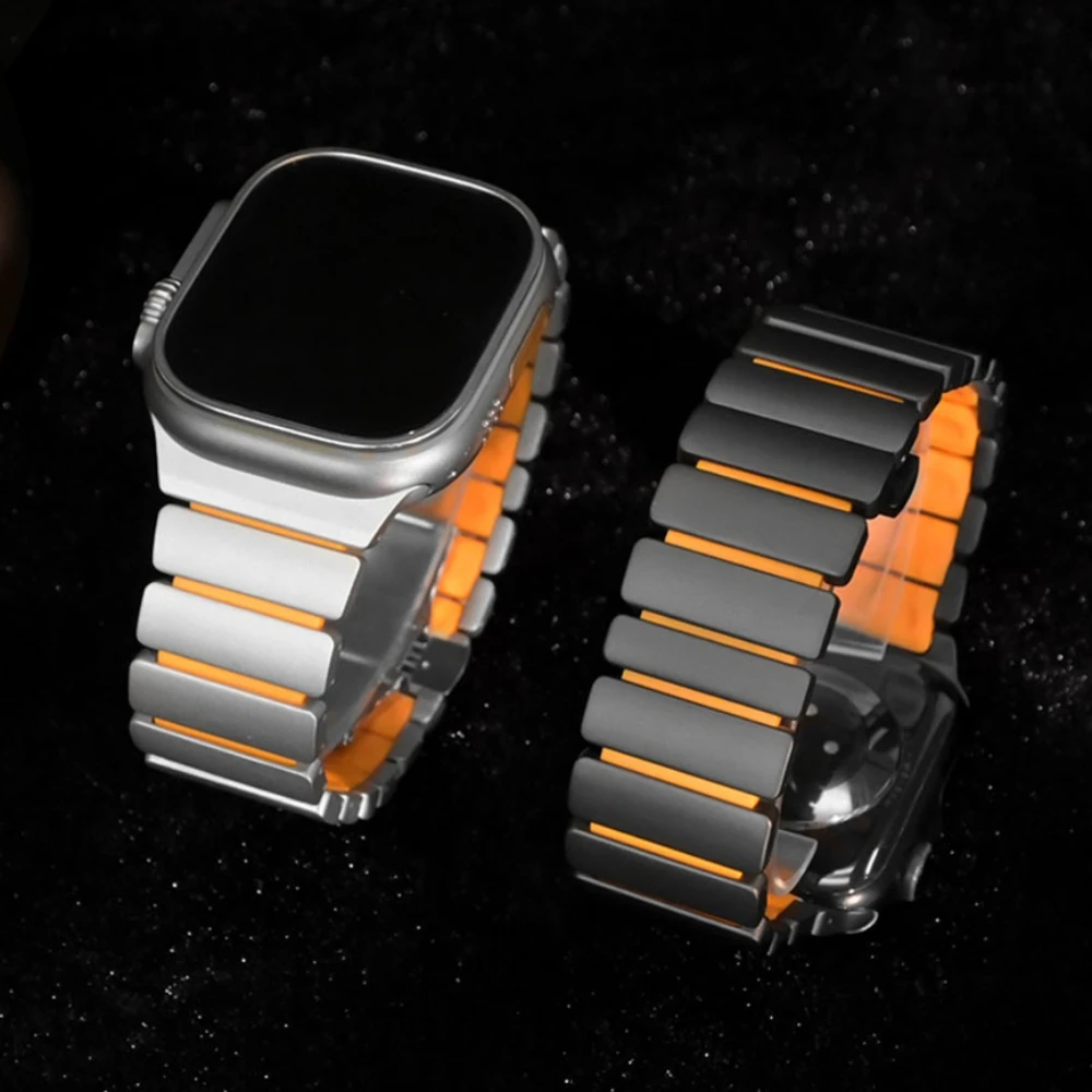 Титановый резиновый ремешок для Apple Watch Ultra 3 2 49 мм, Series 11 10 46 мм, 9 8 7 45 мм, 44 мм, с застежкой-бабочкой для Iwatch 6 5 4 se3
Титановый резиновый ремешок для Apple Watch Ultra 3 2 49 мм, Series 11 10 46 мм, 9 8 7 45 мм, 44 мм, с застежкой-бабочкой для Iwatch 6 5 4 se3
