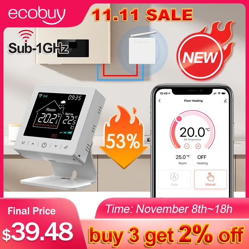 Tuya Wifi Wireless Thermostat for Gas Boiler Battery Boiler Thermostat Wifi RF Temperature Controller Alexa Google Home Alice
Tuya Wifi Wireless Thermostat for Gas Boiler Battery Boiler Thermostat Wifi RF Temperature Controller Alexa Google Home Alice
