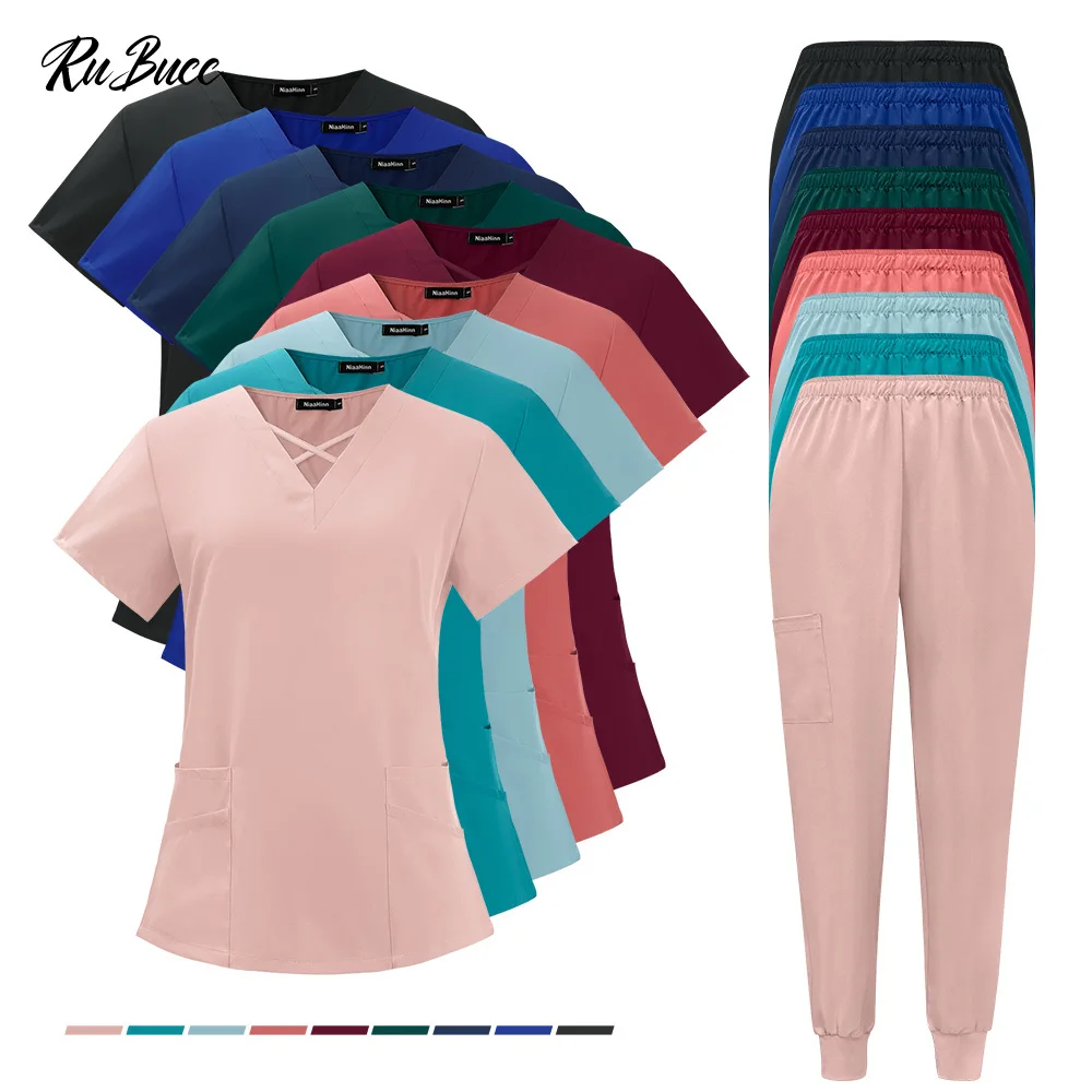 Nurse Accessories Scrub Uniform Women Medical Surgical Suit Doctor Costume Special Scrub Set Minimalist Solid Color Spa Workwear
Nurse Accessories Scrub Uniform Women Medical Surgical Suit Doctor Costume Special Scrub Set Minimalist Solid Color Spa Workwear