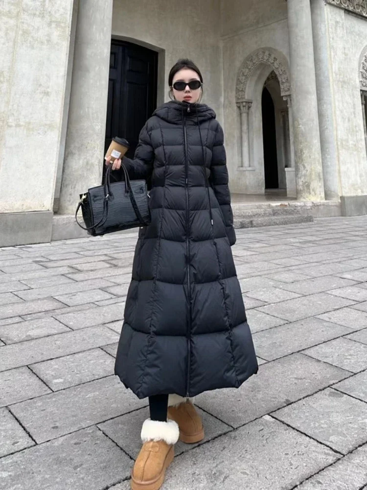 Women 2024 Winter New Solid Color Long Down Coats Female White Duck Down Jackets Ladies Thick Warm Slim Hooded Outerwear Q902
Women 2024 Winter New Solid Color Long Down Coats Female White Duck Down Jackets Ladies Thick Warm Slim Hooded Outerwear Q902
