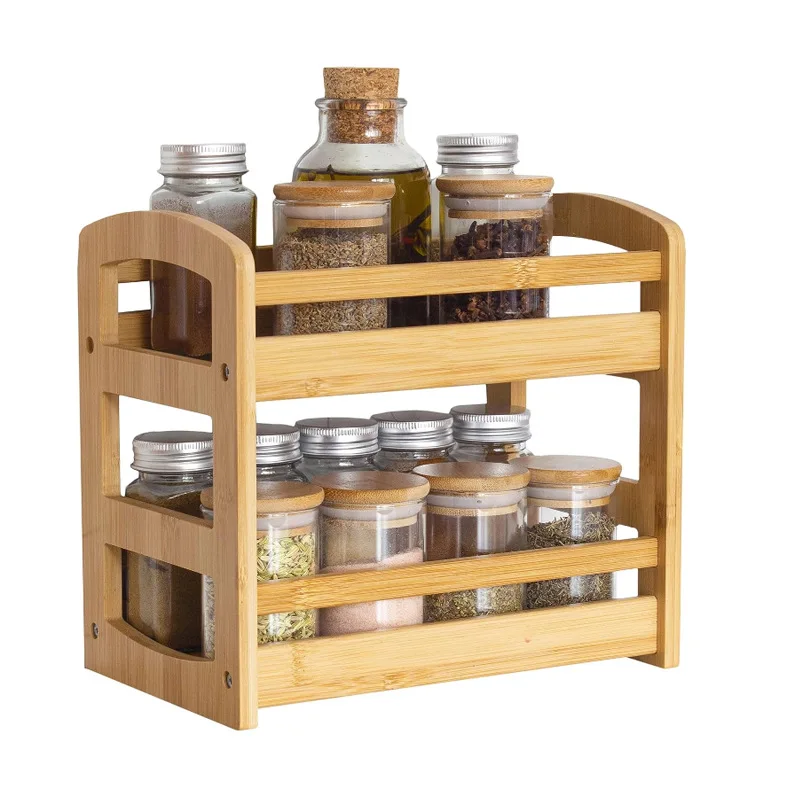 2 Tier Large Capacity Wood Spice Rack for Kitchen Countertop,Seasoning Box Jars Bottle Storage Organizer,Accessories Container
2 Tier Large Capacity Wood Spice Rack for Kitchen Countertop,Seasoning Box Jars Bottle Storage Organizer,Accessories Container