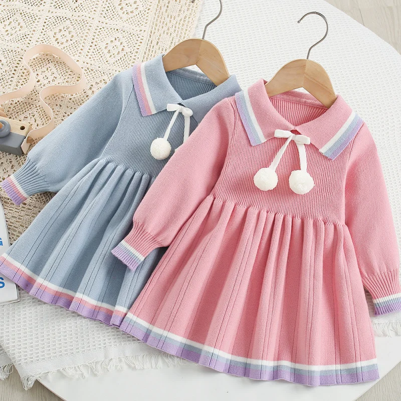 Girls' Sweater Dress2025Autumn and Winter New Fashionable Solid Color Baby Sweet Children's Knitted Yarn Princess Dress
Girls' Sweater Dress2025Autumn and Winter New Fashionable Solid Color Baby Sweet Children's Knitted Yarn Princess Dress