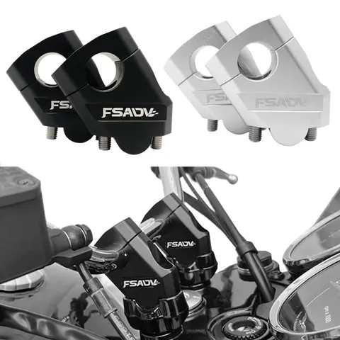 1 par de abrazaderas de mango de montaje de barra elevadora de manillar Universal de motocicleta 28mm 1 1/8 "22mm 7/8" para Honda BMW YAMAHA Suzuki