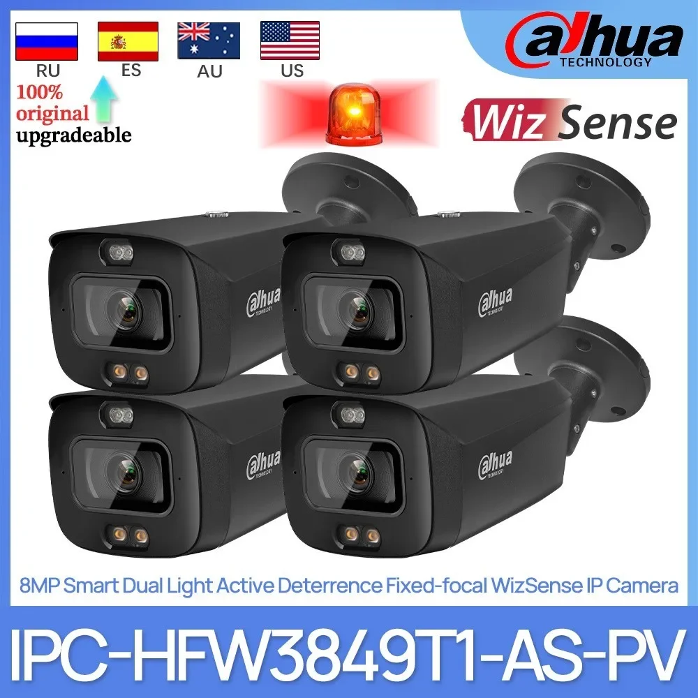 Dahua IPC Lots IPC-HFW3849T1-AS-PV S5 8 MP 30M IR Smart Dual Light Active Deterrence Fixed-focal Bullet WizSense Network Camera
Dahua IPC Lots IPC-HFW3849T1-AS-PV S5 8 MP 30M IR Smart Dual Light Active Deterrence Fixed-focal Bullet WizSense Network Camera