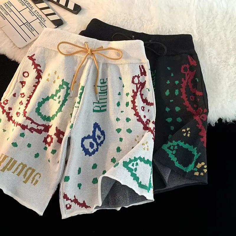 Y2k Cashew Flower Knitted Shorts Men Women Drawstring Loose Five Quarter Pant Summer American Vintage High Street Casual Shorts
Y2k Cashew Flower Knitted Shorts Men Women Drawstring Loose Five Quarter Pant Summer American Vintage High Street Casual Shorts