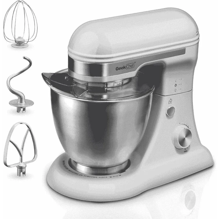Electric Stand Mixer, 4.8QT 12 Speeds Tilt-head Food Mixer with Dough Hook, Whisk, Beater, Bowl, Rotary Knob for Home Kitchen Us
Electric Stand Mixer, 4.8QT 12 Speeds Tilt-head Food Mixer with Dough Hook, Whisk, Beater, Bowl, Rotary Knob for Home Kitchen Us